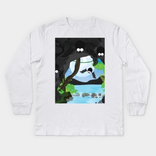 Bat Cave Kids Long Sleeve T-Shirt